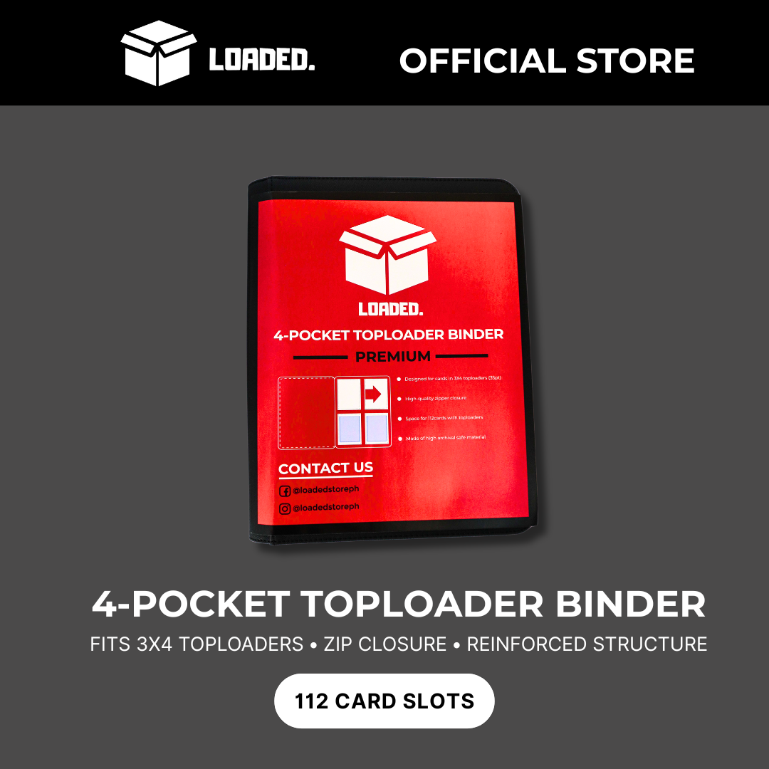 4-pocket toploader binder with zippered card storage for TCG collectors