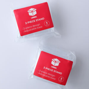 2-Piece Acrylic Card Stand – 5-Pack Display for Toploaders, Mags, and Slabs